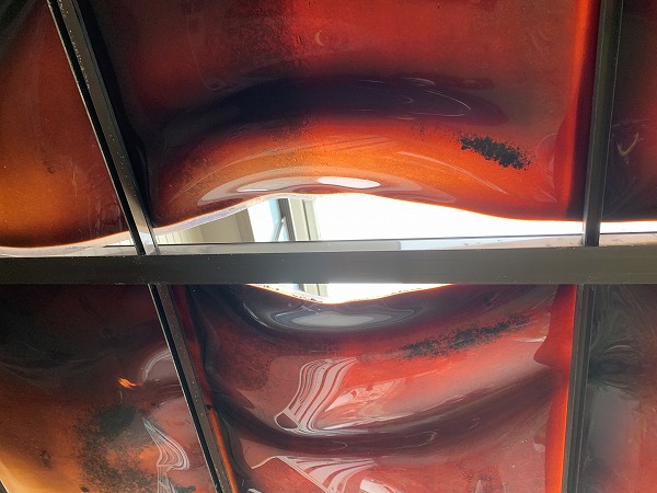 屋根修繕前調査　②経年劣化による屋根材の隙間